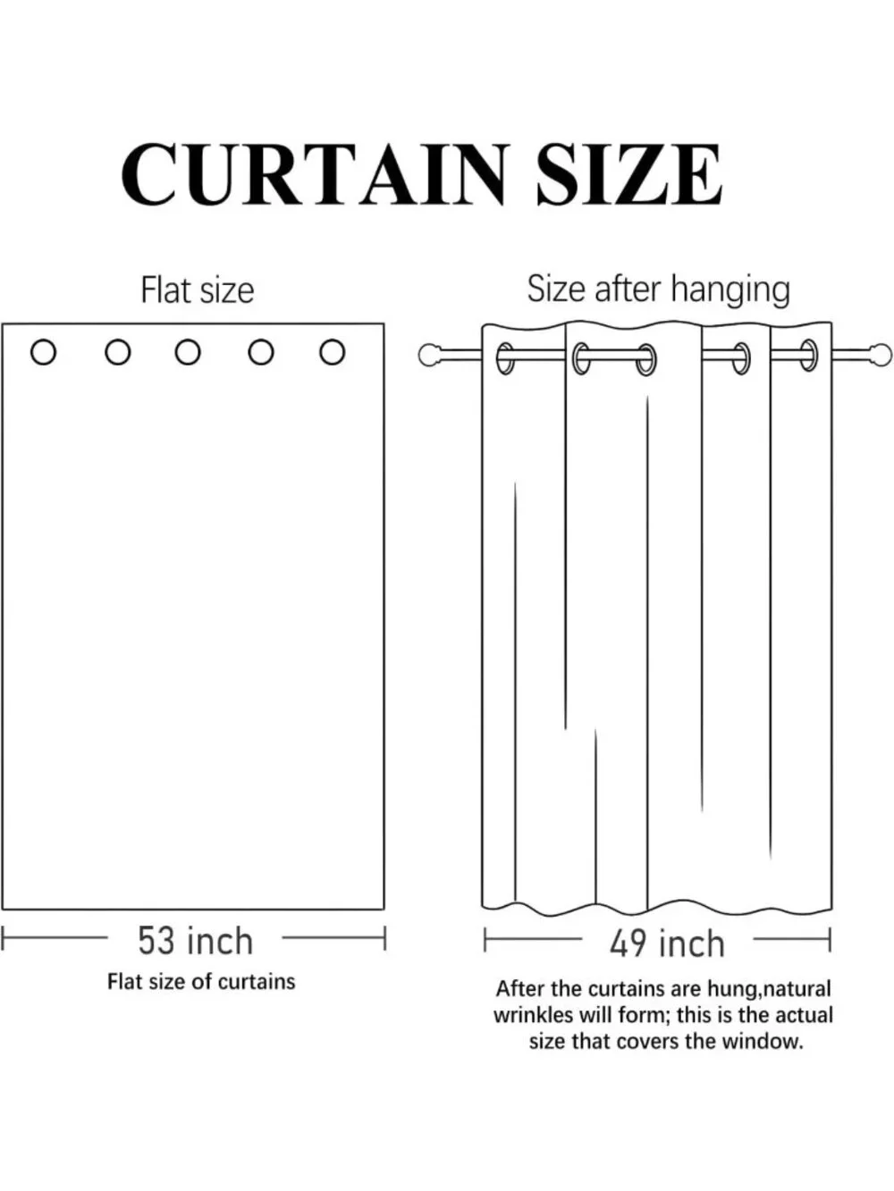 Elegant Green Linen Printed Curtains, 2 Panels, 87
